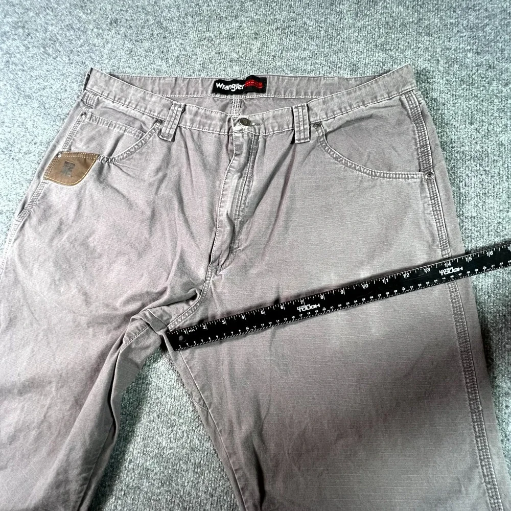 Wrangler Riggs Workwear Technician Pants Men 40x32 Gray Ripstop Straight Utility
